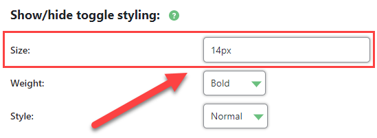 Enabling/disabling the toggle button - WordPress TOC Plugin