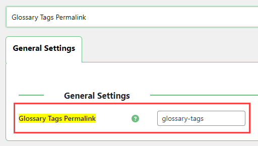 Changing glossary tags permalink - Knowledge Base WordPress Plugin