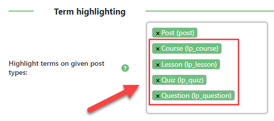 Choosing LearnPress post types for highlighting glossary terms - Wiki for WordPress