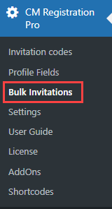 Managing bulk invitations - User Registration WordPress