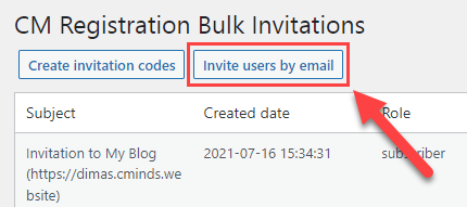 Inviting users by email addresses - WordPress Plugin User Registration