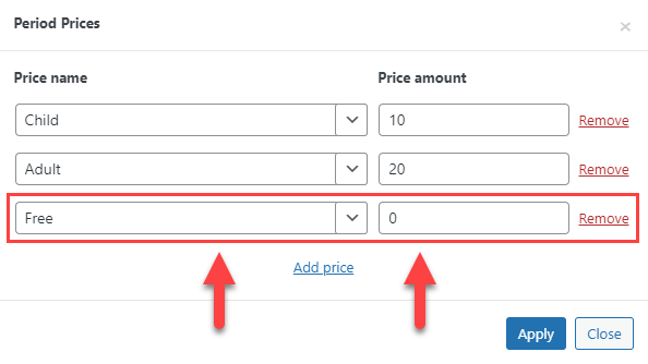 Adding free pricing option - WordPress Plugin for Online Courses