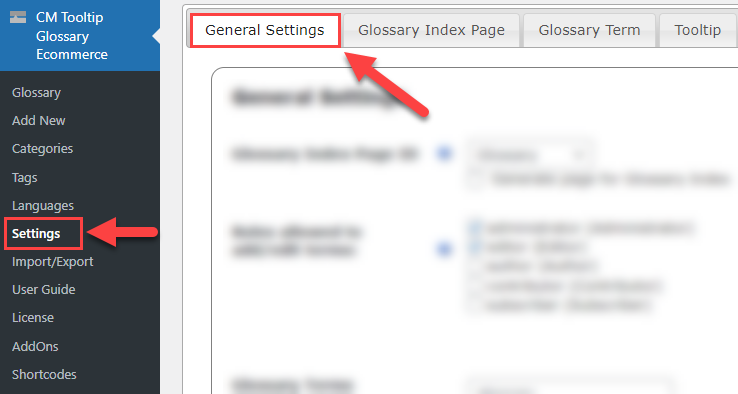 General plugin settings - Wiki Plugin for WordPress