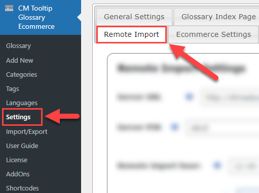 Remote import settings tab - WordPress Knowledge Base Plugin