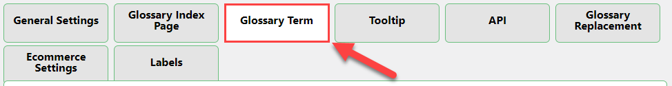 Glossary term settings - WordPress Internal Linking Plugin