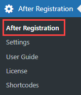 Navigation to the form builder