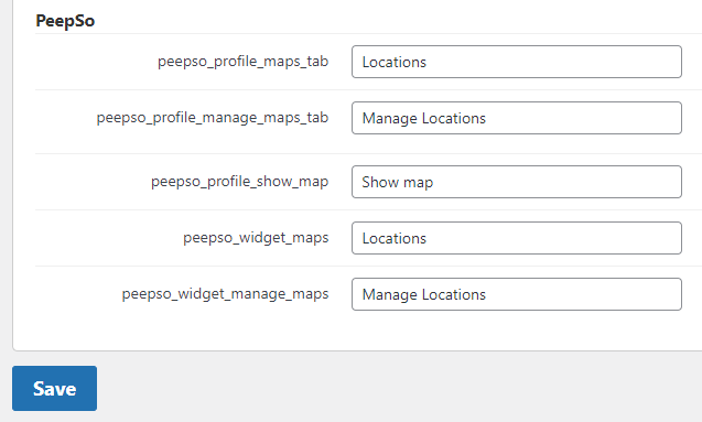 Labels related to the PeepSo integration - Store Locator WordPress Plugin