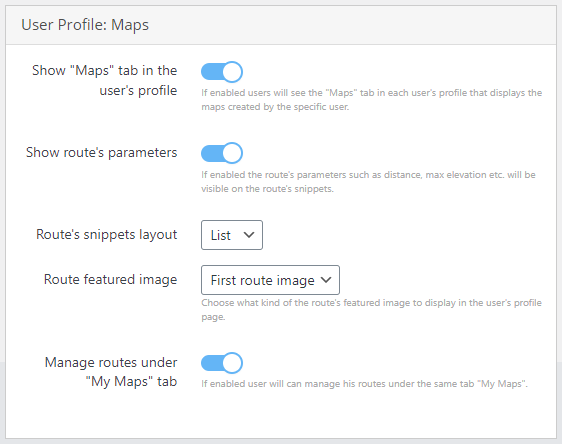 Maps tab settings - WordPress Plugins For Travel Website