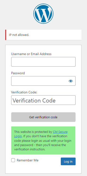 Result - 2 Factor Authentication for WordPress