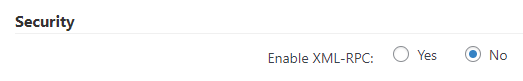 Enabling XML-RPC