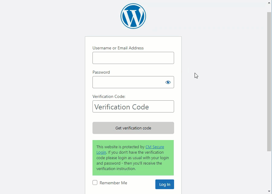 Accessing the account with 2FA using email code - WordPress Two Step Authentication