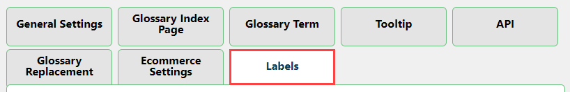 Labels settings - Wiki Plugin for WordPress