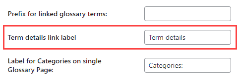 Term details link label - Wiki for WordPress