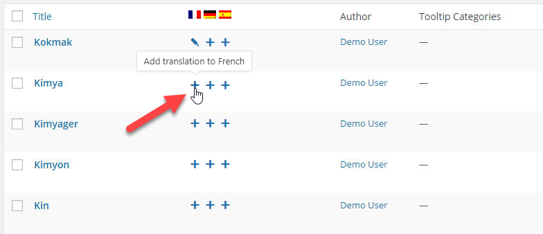 Adding glossary term translations - WordPress as a Wiki