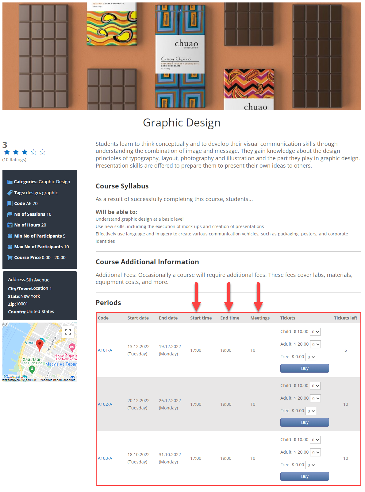 Example of the course with multiple pricing options - WordPress Plugin for Online Courses