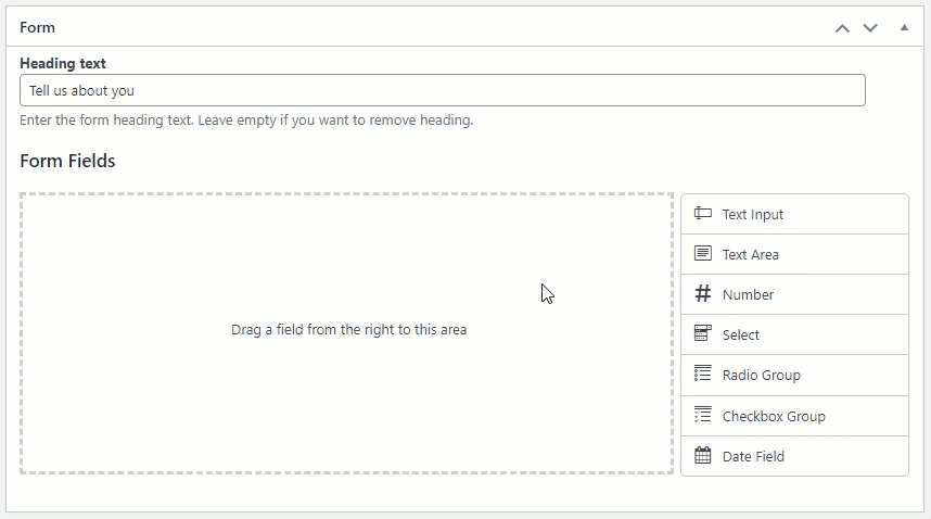 Drag-and-Drop a field to the form - Popup Campaign Plugin