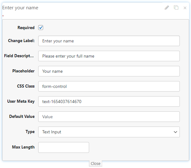 Field Settings - Timed Popup WordPress Plugin