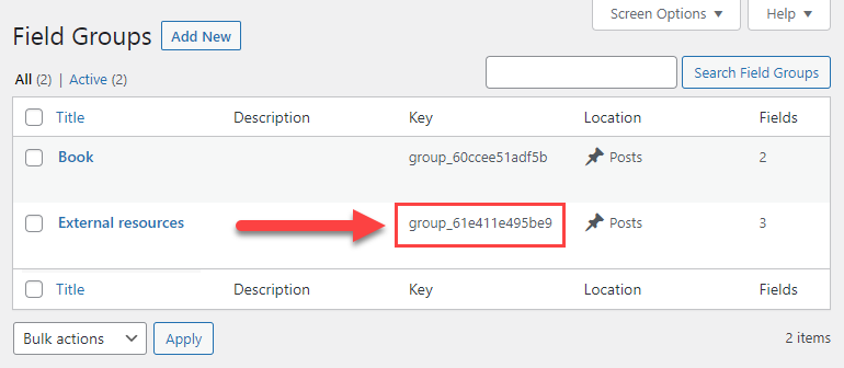 Locating the group key - WordPress Plugin to Allow Users to Post On Front End