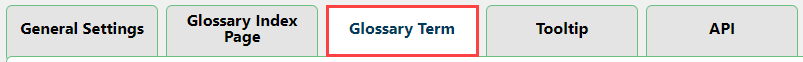 Glossary term settings - Wiki WordPress Plugin