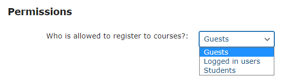 Choosing who is allowed to register to courses - LMS WordPress Plugin for Courses