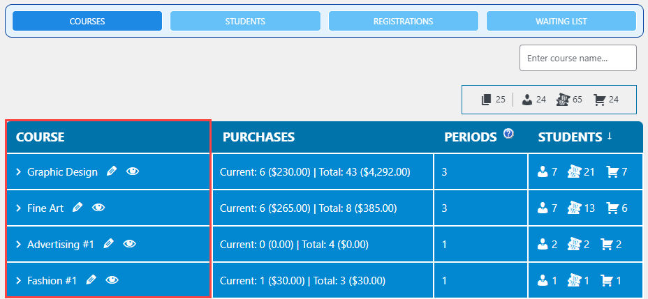 Managing courses - LMS WordPress Plugin for Courses