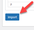 'Import' button - WordPress Invitation Code