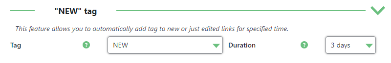 'New' tag settings - Knowledge Base Wiki WordPress Plugin