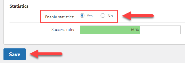 Statistics settings - WordPress Two Step Authentication