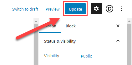 Updating the changes - WordPress LMS Plugin