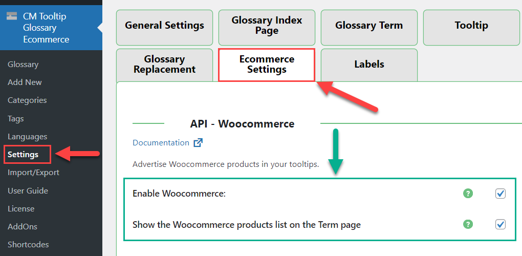 Enabling the WooCommerce integration - WordPress Knowledge Base Plugin