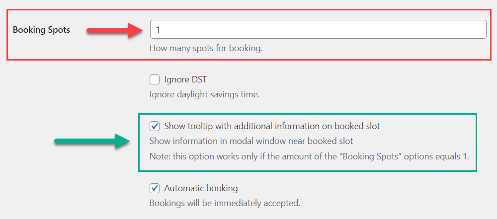 Enabling the info tooltip - Best WordPress Scheduling Plugin