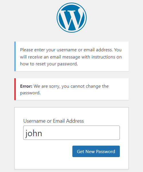 Disabling the ability to change password - Page Restriction WordPress