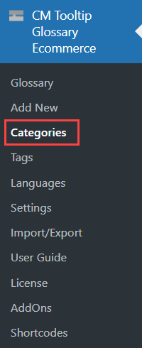 Managing categories - Wiki WordPress Plugin