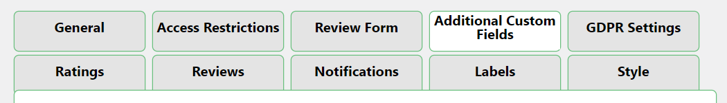 Additional custom fields settings tab - WordPress Testimonials Plugin