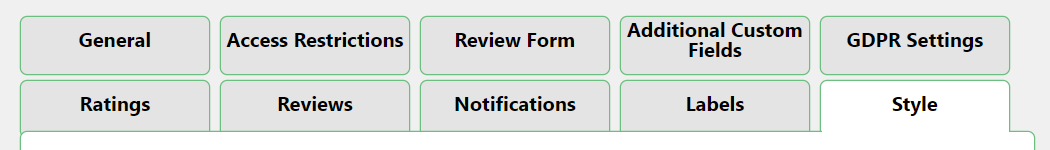 Style settings tab - WordPress Rating Widget