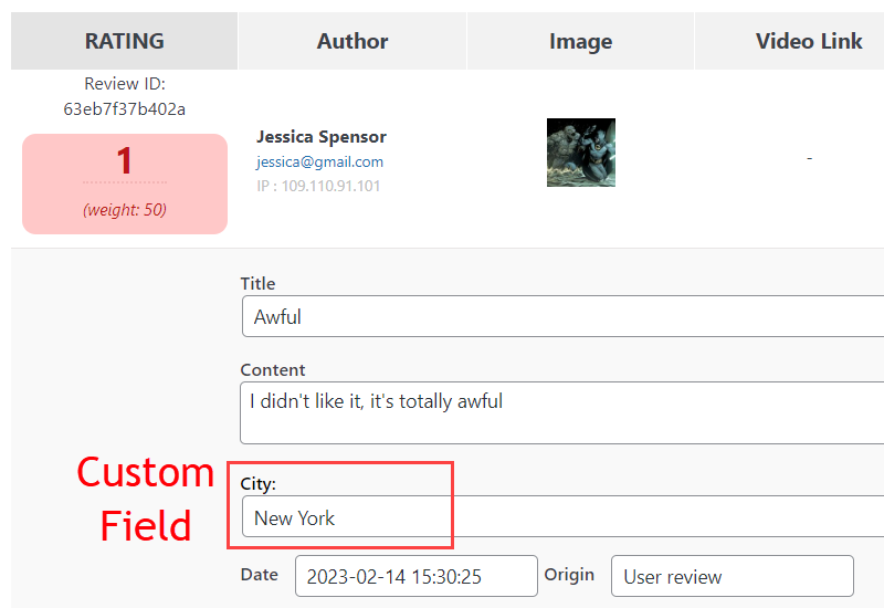 Editing custom fields - WordPress Testimonials Manager Plugin