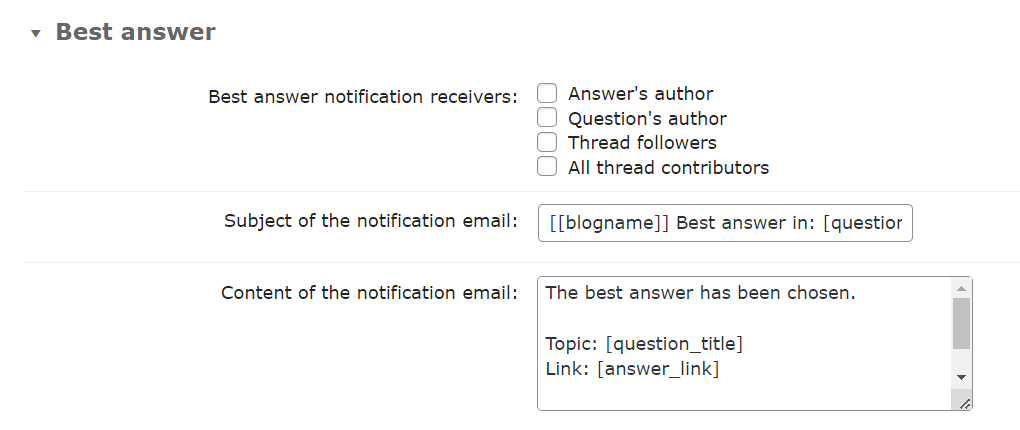 Best Answer email notification - Discussion Forum Plugin for WordPress