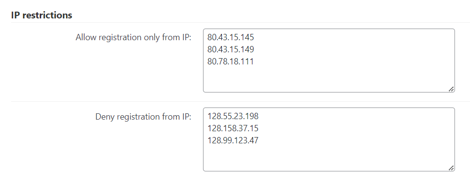 IP restrictions - WordPress Social Sign In Plugin