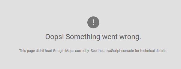 Google Maps Javascript API Error