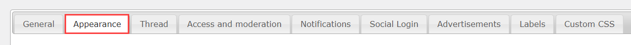 Appearance settings - WordPress Forum Plugin