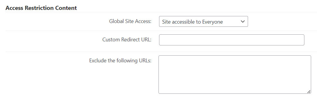 Access restriction content settings - WordPress Plugin User Registration