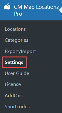 Plugin settings - Google Maps WordPress Plugin