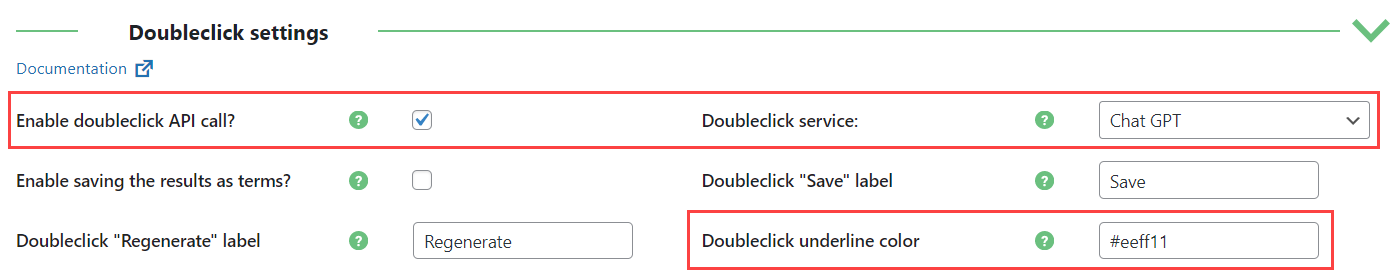 Enabling double-click feature with ChatGPT support - WordPress Knowledge Base Plugin