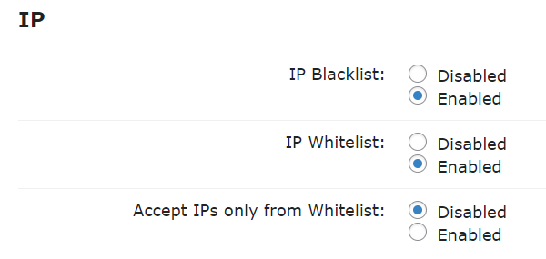 IP restriction settings - WordPress Restrict Email Domains
