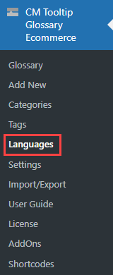 Managing languages - Knowledge Base WordPress Plugin