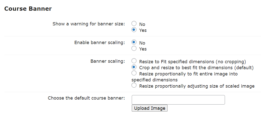 Course banner settings - LMS Plugin for WordPress