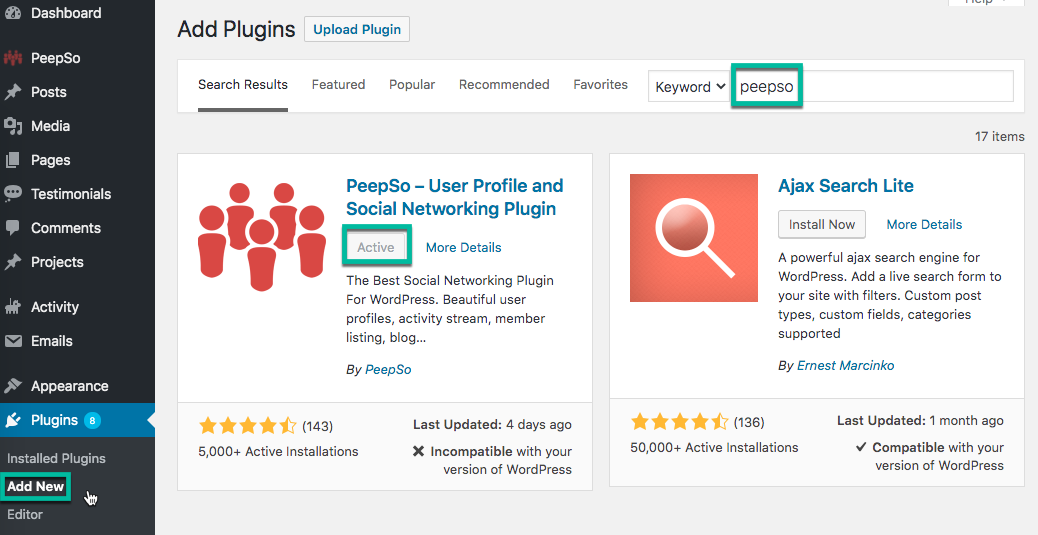 Installing PeepSo - Discussion Forum Plugin for WordPress