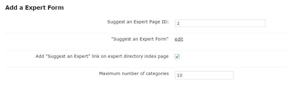 Suggestion form settings - WordPress Employee Directory