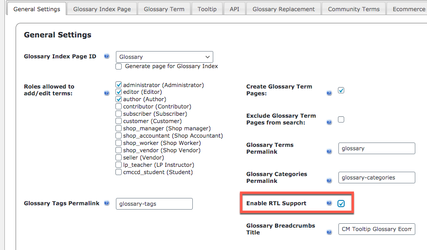 Enabling RTL support - Tooltip Plugin WordPress