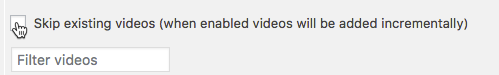 Skipping videos which are already imported - WordPress eLearning Plugin